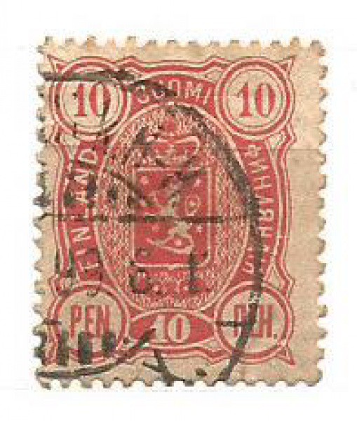 Filatelia : Selo Clássico Finlândia 1875. MBC.