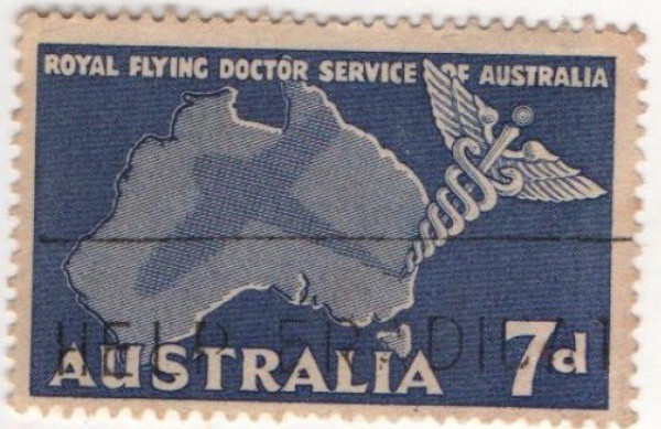 Filatelia: Selo Aéreo Royal Flying Doctor Service of Austrália. NOVO