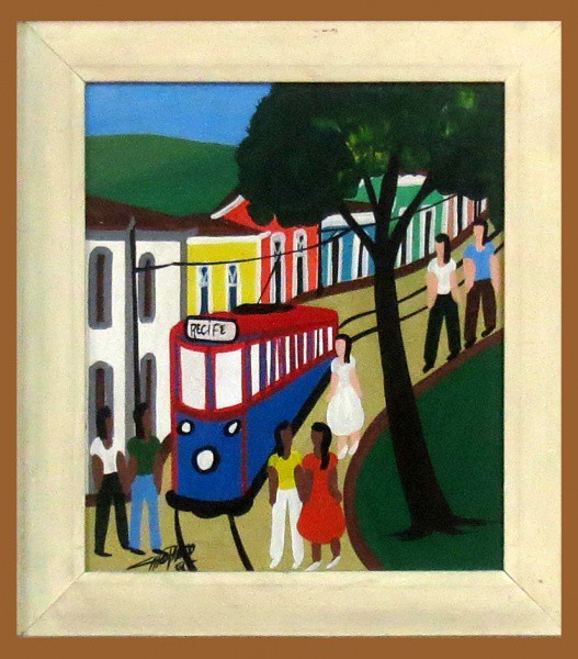 Chico Ribeiro ´Quadro óleo sobre eucatex 27x31cm - 19276