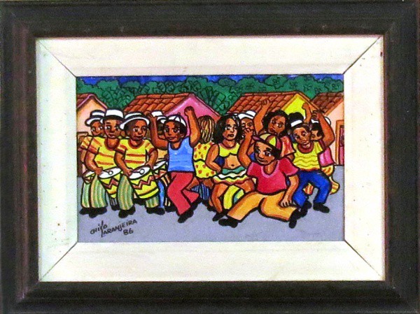Chico Laranjeiras - Quadro óleo sobre eucatex 18x27cm - 19278