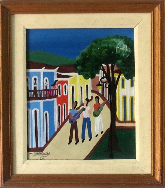 Chico Ribeiro ´Quadro óleo sobre eucatex  27x31cm - 19248