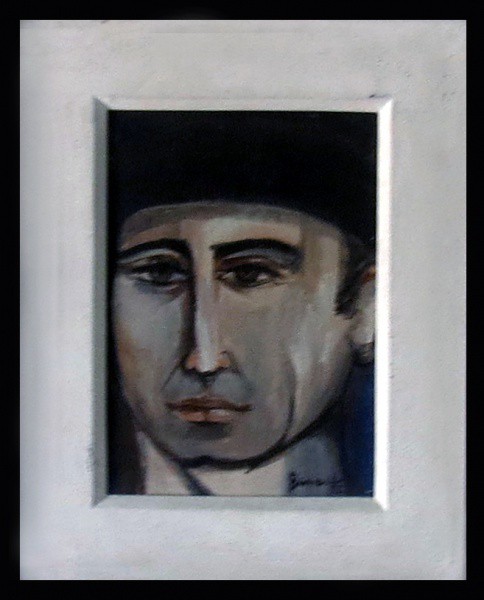 Bernardo - Quadro óleo sobre eucatex 18x26cm - 19246