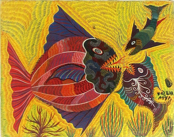 F. Da Silva - Quadro óleo sobre tela 40x50cm - 19249