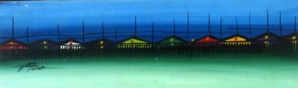 Chico Ribeiro ´Quadro óleo sobre eucatex  20x65cm - 19291