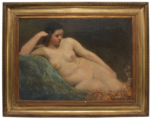 Assinatura não decifrada. `Nu Feminino`. OST. 81 x 61 cm.