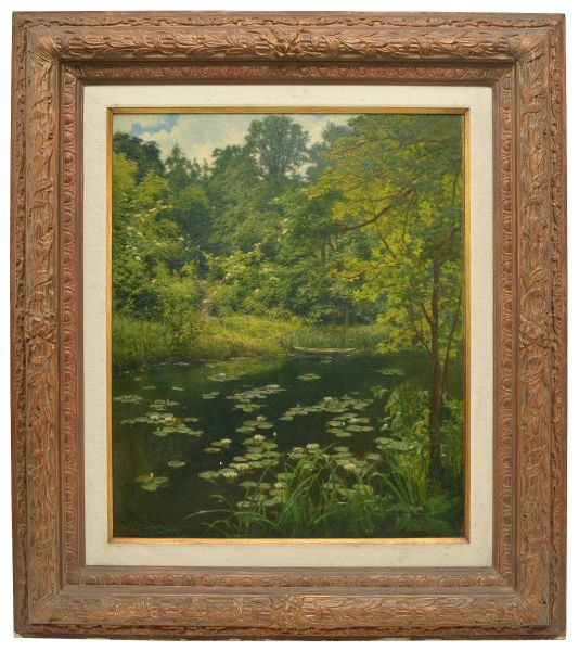 Henri Biva (1848 - 1929). `Paisagem`. OST. 65 x 54,5 cm.