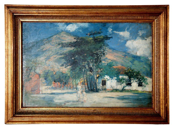 Fausto Gonçalves (Portugal, 1893 - 1946). `Paisagem`. OSM. 39 x 59 cm. Procedente de coleção particu