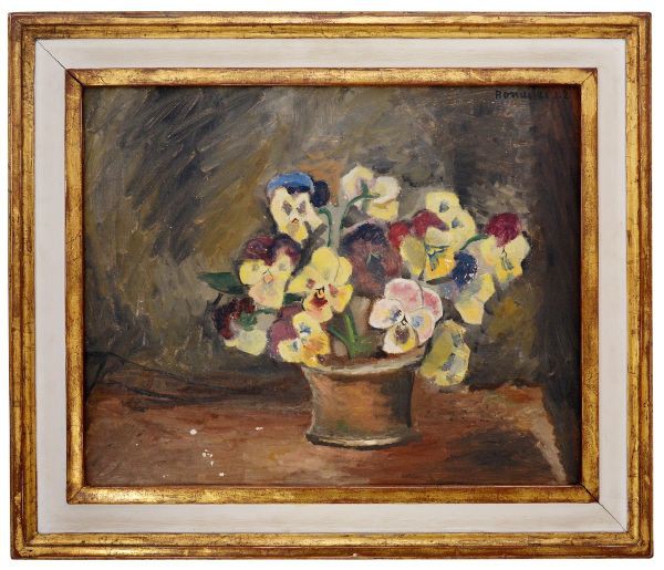 Aldo Cláudio Felipe Bonadei (São Paulo, 1906 - 1974). `Flores`. OSP. Assinado e datado 1962. 41 x 33