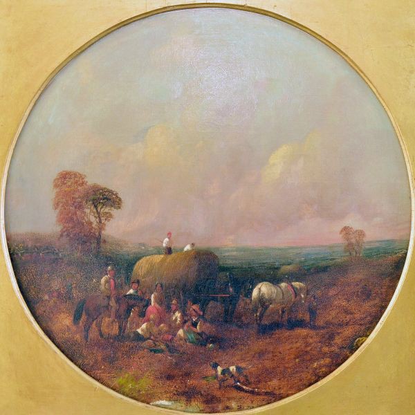Escola Flamenga. Século XVIII / início XIX. `Hayng Time`. OST. 38 cm. Reentelado.