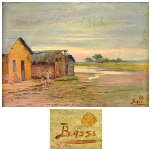 Torquato Bassi (1880 - 1967). `Paisagem Paulista`. OST. 40 x 55 cm.
