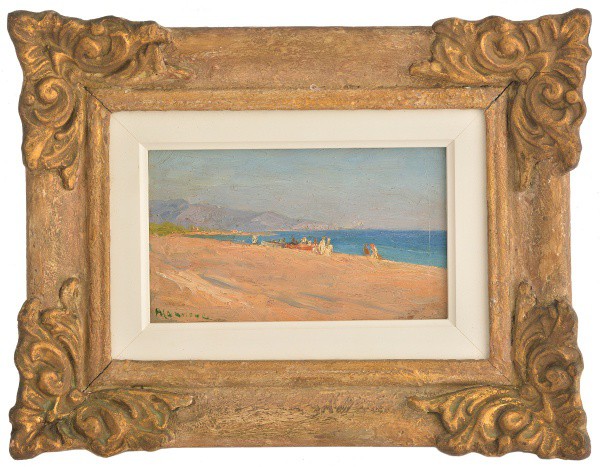 Assinatura não decifrada. Escola Italiana. Século XIX/XX. Messina. OSC. 12 x 19 cm