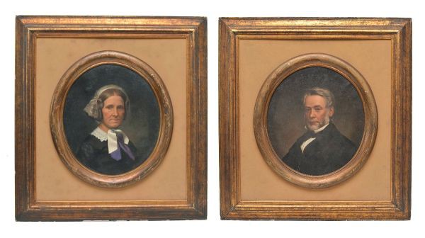 Karl Ernst Papf (Dresden, Alemanha, 1833 - São Paulo, Brasil, 1910). `Retratos do Sr e Sra Hughes`.