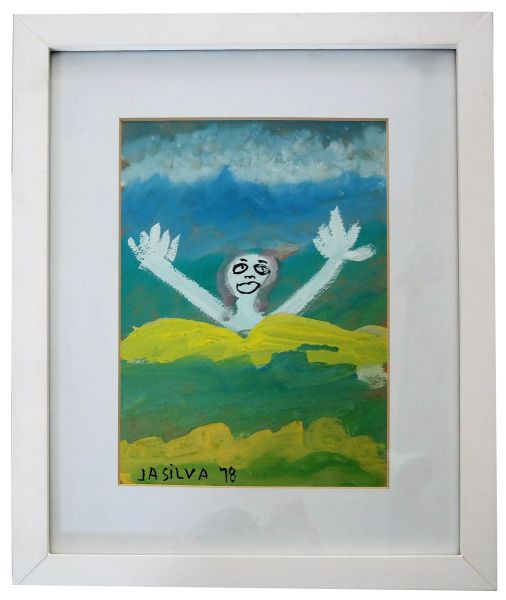 José Antônio da Silva (São Paulo, 1909 - 1996). Mulher. Aquarela e guache. Assinado e datado 1978.