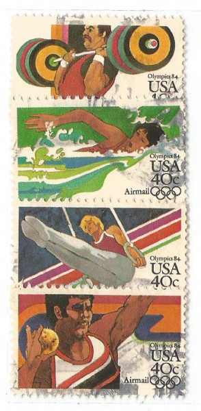 Filatelia : Selos (4) USA -  Olimpíadas de 1984 . MBC