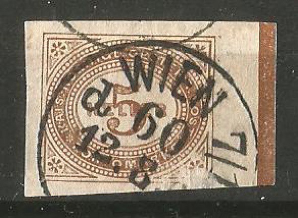 Filatelia : Selos Clássico da Áustria, porte postal devido, Ano 1894 . Carimbo Nítido. MBC