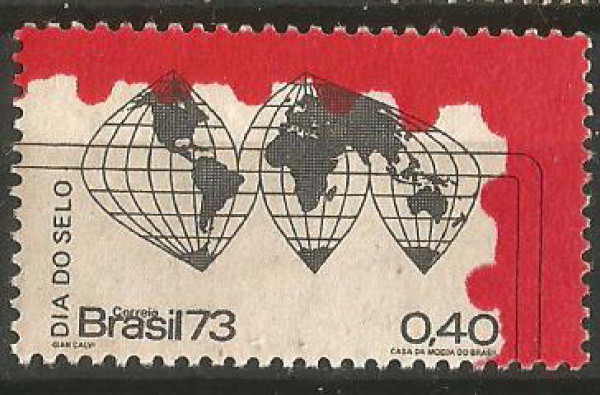 Filatelia : Selo Comemorativo Brasil "Dia do Selos",  1973. NOVO