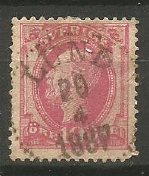 Selos Clássico Suécia . Carimbo datado de 1887. MBC