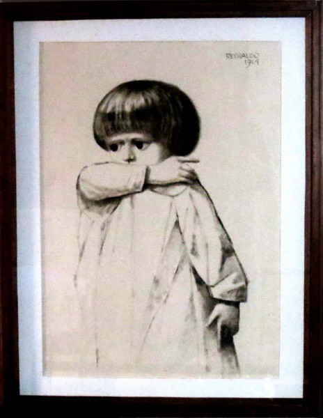 Reynaldo Fonseca - Pincel Seco sobre papel com moldura 50x70cm - 20404