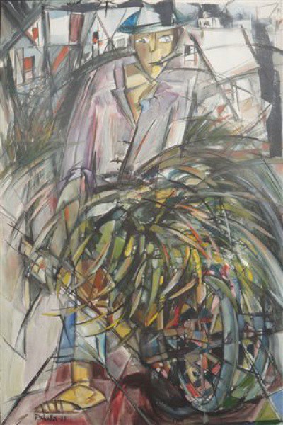FLÁVIO SCHOLES - Figura masculina OST/CIE - 150 x 100 cm.