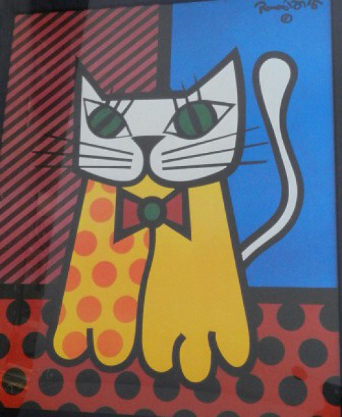 ROMERO BRITO. Gato. Reprodução gráfica, 67 X 54cm