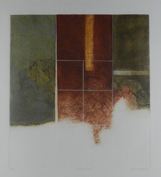 CELMA DAFRÉ, Arquitetura IV, Gravura n. 7/30, medindo 64 cm x 60 cm, assinado no canto inferior dire