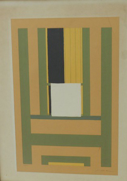 Geométrico. Gravura 47 X 32 cm. Assinado no canto inferior direito. Tiragem 9/200.