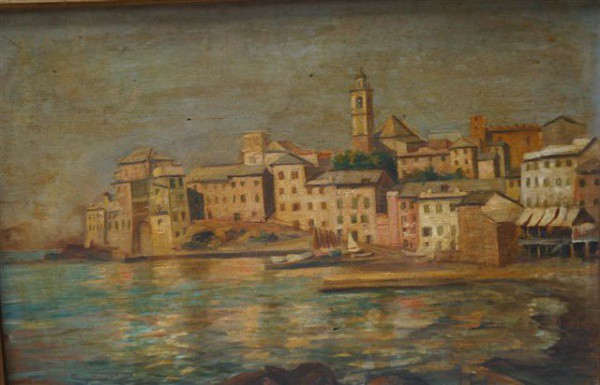 M. POLTO - Casario e marinha - OSM - 47 x 70 cm.