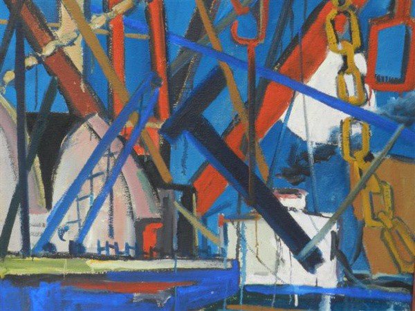 PEGORARO - Abstrato , o.s.t. medindo 1.04 cm por 1.05 cm.