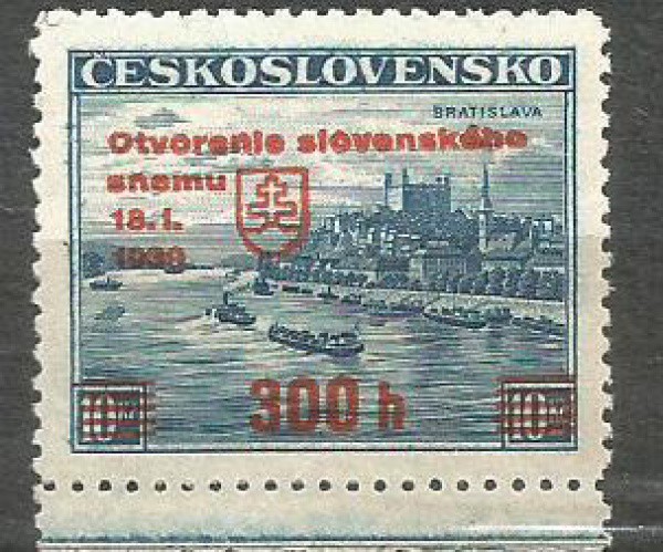 Filatelia : Selo Tchecoslováquia 1930. com sobrecarga. MINT