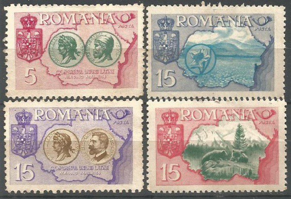 Filatelia : Selos (4) Da Romênia, ano 1954 . NOVOS