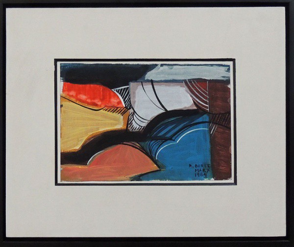 ROBERTO BURLE MARX, Composição - óleo sobre cartão - 20x30 cm - acid