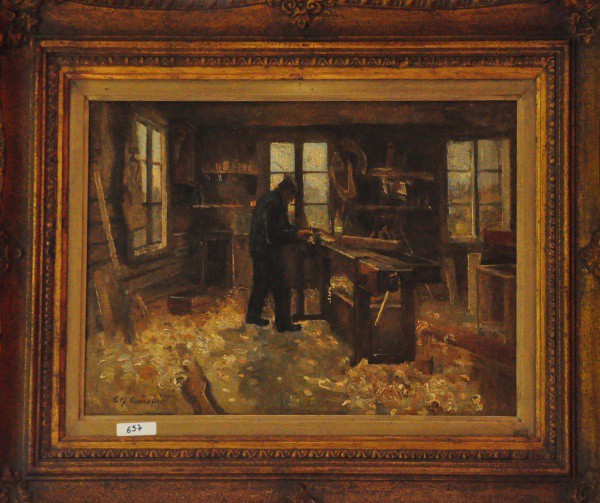 ALF ANDERSEN - ost ( Oficina ) med: 33,5 x 50,5 cm. C/ moldura