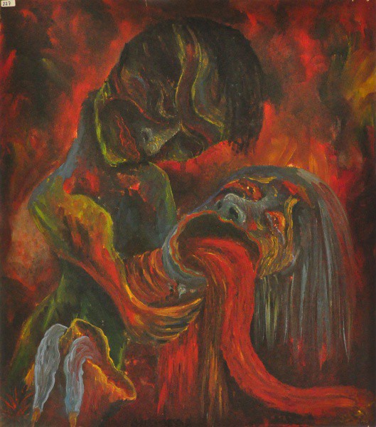 LUCIANA D' ALESSANDRO - ost ( Cena onírica ) med: 70 x 80 cm.