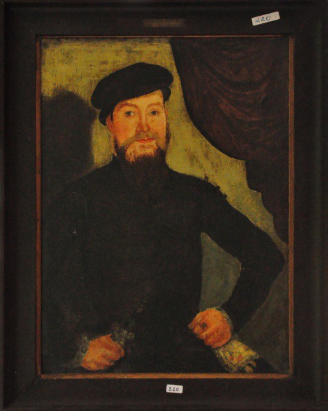 PINTURA EUROPEIA SEM ASSINATURA  - ost ( Figura Masculina ) med: 55 x 40 cm. C/ moldura.