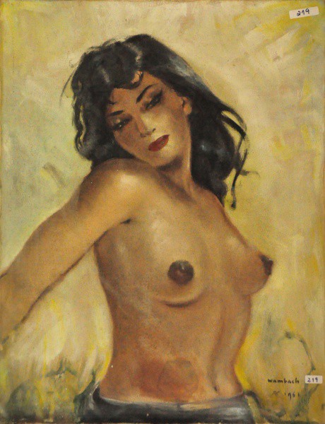 WAMBACH - ost ( Nu feminino ) med: 61 x 50 cm.