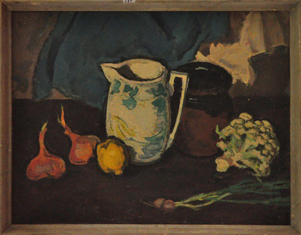TAKAOKA - óleo sobre Eucatex ( Natureza morta ) med: 44 x 56 cm.