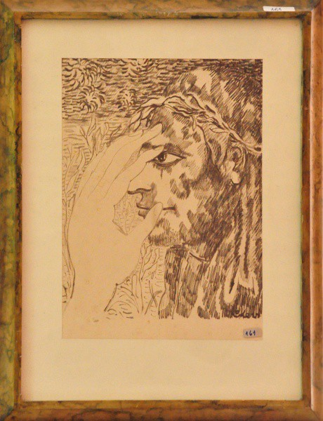 VICKER - crayon ( Imperador romano ) med: 40 x 29 cm.