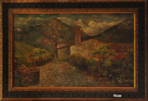 SIGLADO M.G. - ost ( Paisagem ) med: 44 x 69,5 cm.