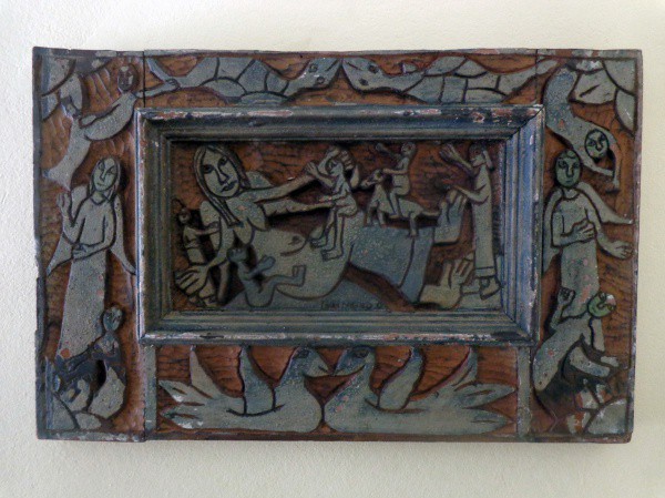 RAIMUNDO (DE OLIVEIRA) - talha popular - Anjos - Med: 43 x 67 cm.