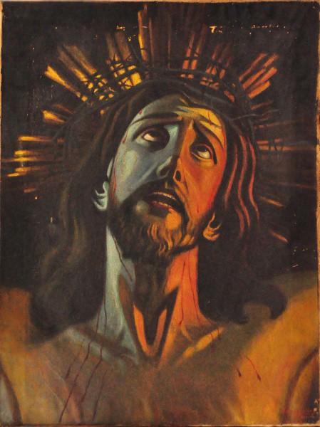 C.M. ALMEIDA QUITO - ost ( Cristo ) med: 50 x 38,5 cm.