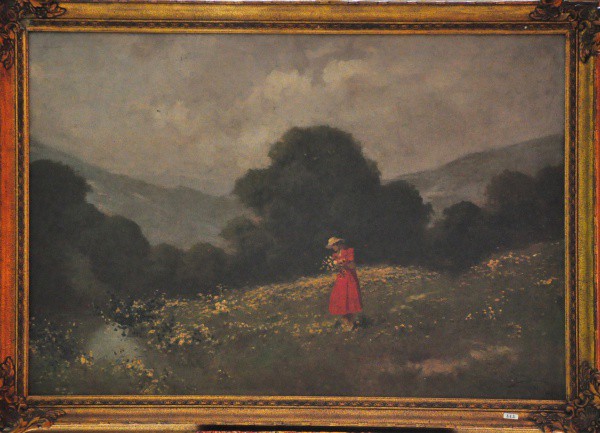 ASSINATURA ILEGÍVEL - ost ( Cena campestre ) med: 99 x 69 cm.