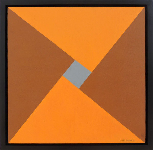 JUDITH LAUAND, Geométrico - acrílica sobre tela - 51x51 cm - acid 1991(Com certificado)