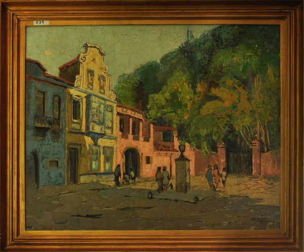 M. MATTOS - ost ( Largo do Boticário ) med: 62 x 76 cm.