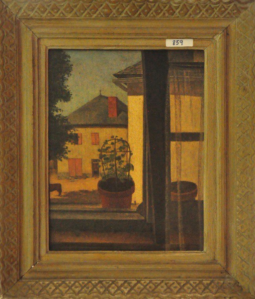 ASSINATURA ILEGÍVEL - ost ( Janela ) med: 35 x 27,5 cm. C/ moldura.