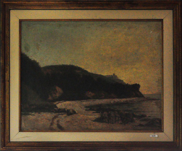 MERYE - ost ( marinha ) med: 64 x 82 cm. Avariado, descascando pequenas partes da pintura.