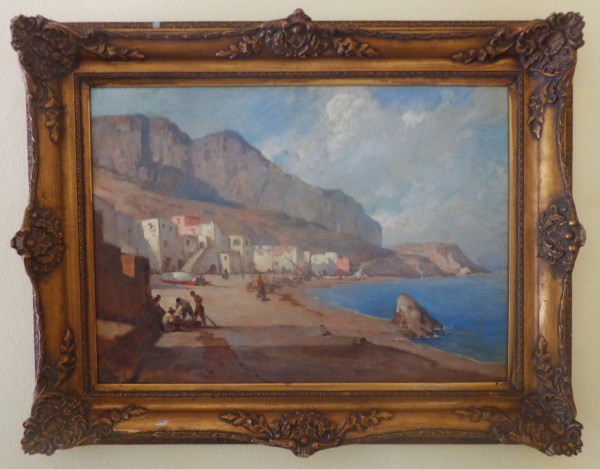 GIORDANO - óleo sobre tela (marinha) - Med: 70x50 cm.