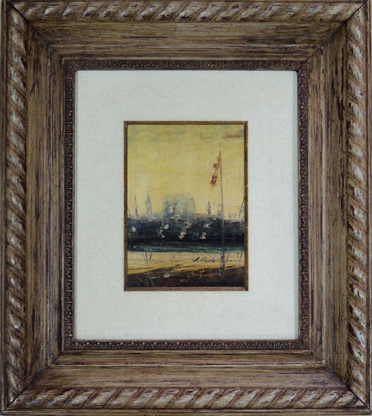 ZÉ PAULO, Paisagem - óleo sobre placa - 15x11 cm - acid