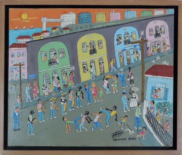 TAVARES, As Capoeiras na Ladeira da Conceição - óleo sobre tela - 50x60 cm - acid