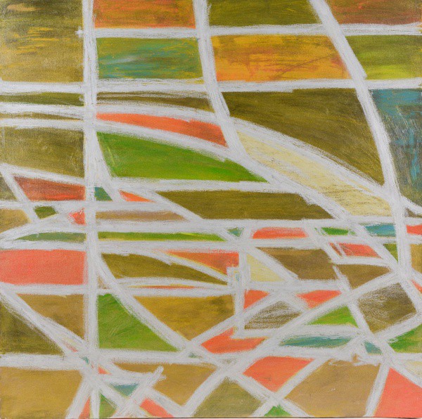 ZYPPO CHAGAS - "Paisagem no campo" Acrílica sobre tela - Medidas: 90 x 90cm Assinado no Vers