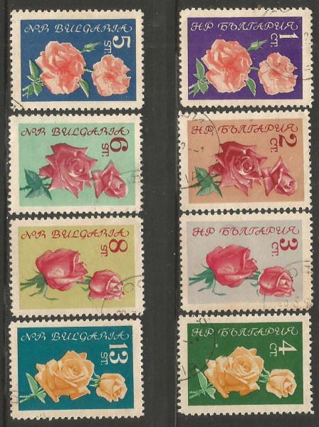 Filatelia : Selos Bulgária - Temática Flores. Novos